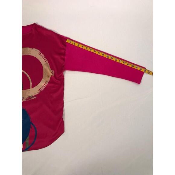Women’s Long Sleeve Silky knit top Pink Made In Italy Size XXL Paquito - Picture 6 of 8